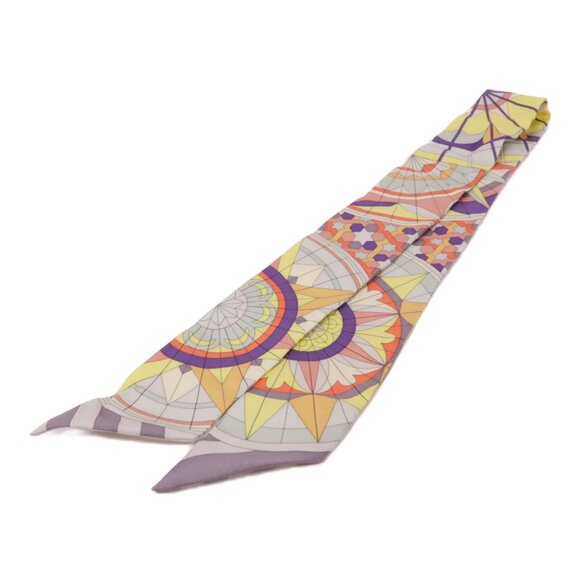 ❤️HERMES Twilly Scarf Scarves Silk Gray Multicolor❤️ - Picture 1 of 9